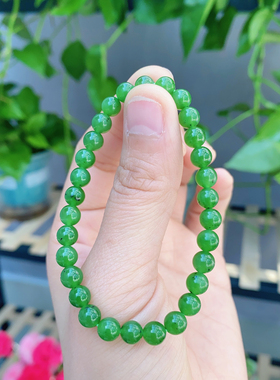 天然和田玉手串碧玉女款串珠