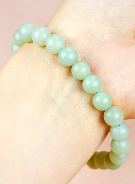 美域圆珠手串老型和田玉天然