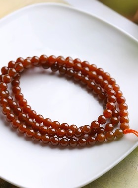 美域圆珠108多圈项链和田玉天然