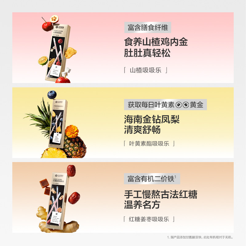 【魔法吸吸棒】光合星球吸吸乐儿童喝水伴侣山楂六物糖果吸管零食