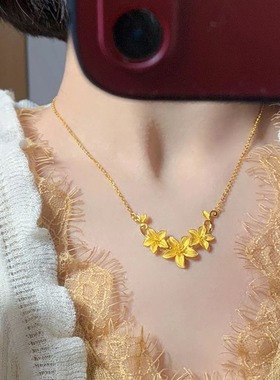 三生三世幸福花草花朵项链婚嫁系列小众时尚百搭款女首饰