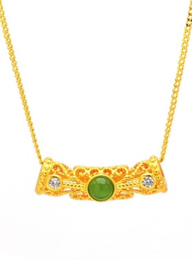 2025新款项链女复古轻奢小众锁骨链侧身链