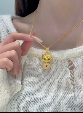 项链同款新中式貔貅项链可眨眼可爱气质精致百搭坠链