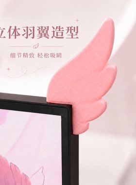 显示器装饰小翅膀夹可爱少女电竞桌面氛围感电脑屏幕侧边摆件配件
