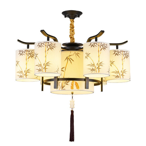 宋代美学客厅吊灯中国风禅意大厅主灯新中式竹叶餐厅灯2025年新款 - 图3