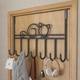 Door rear hook without hole punching door hanging clothes hanger wall hanging bedroom wall hanging clothes hat storage rack