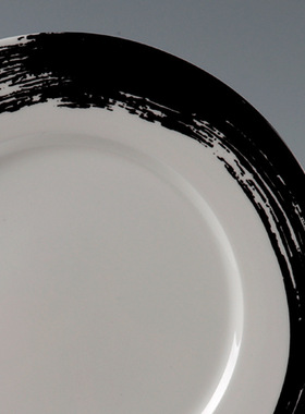 陶瓷盘摆盘装饰盘子摆件墨挂盘新中式家居书房软装摆台工艺品