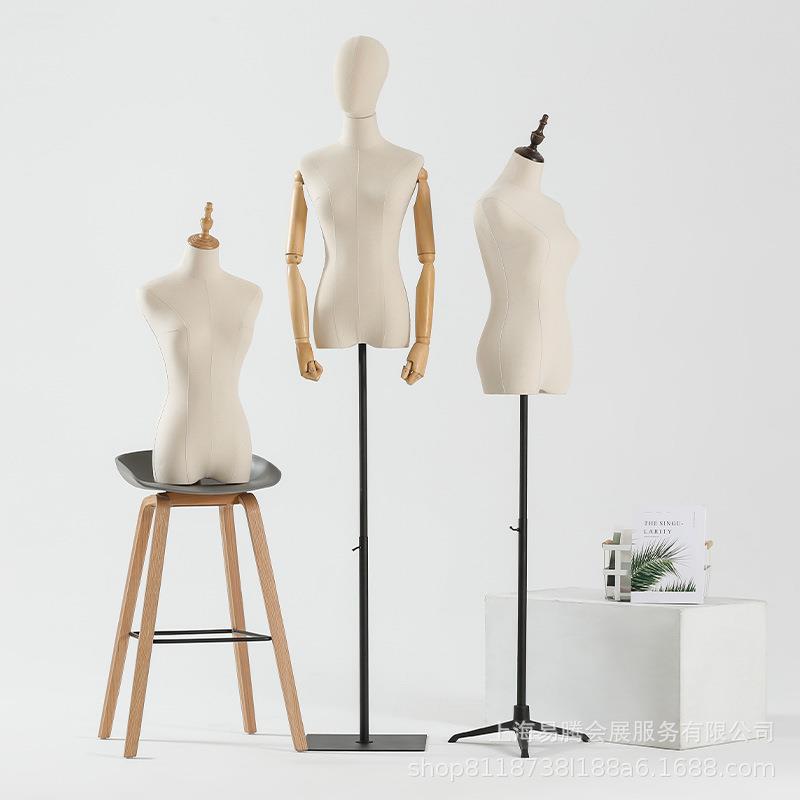服装店模特女带头手半身婚纱假人台道具模特架全身女装模特展示架 - 图1