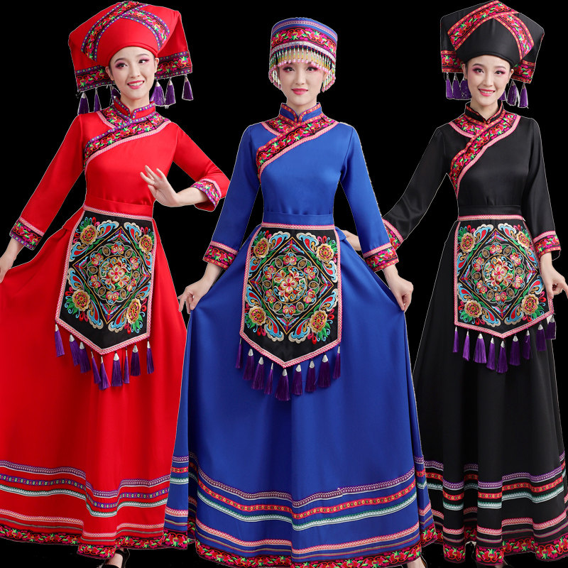56个少数民族服装女彝族瑶族土家族 浣昭民族服装/舞台装