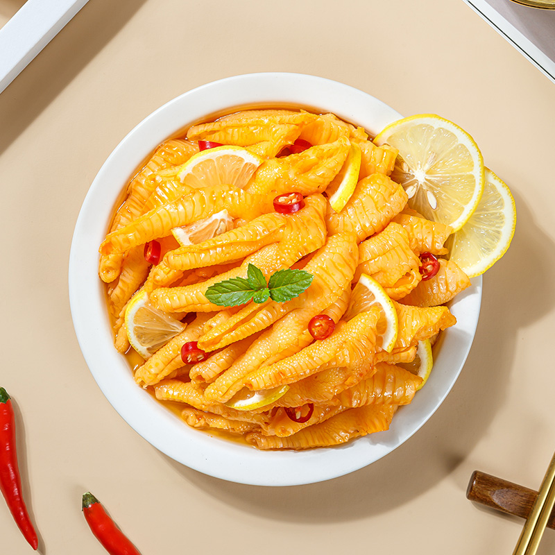 无骨鸡爪柠檬酸辣罐装网红脱骨凤爪 炭食光食品鸡肉零食