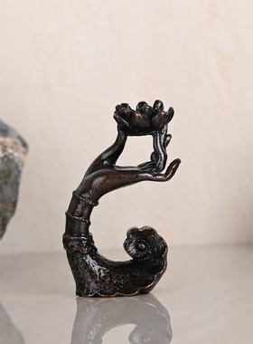 倒流香合金仿古佛手拈花檀香塔香