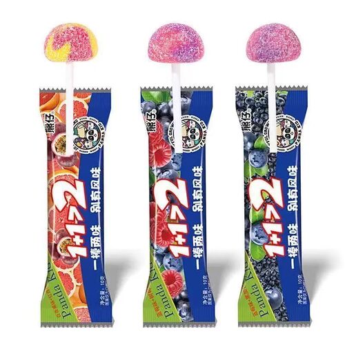 熊仔酸砂棒棒糖一棒2味糖果怀旧学生儿童网红休闲小零食送礼喜糖 - 图3