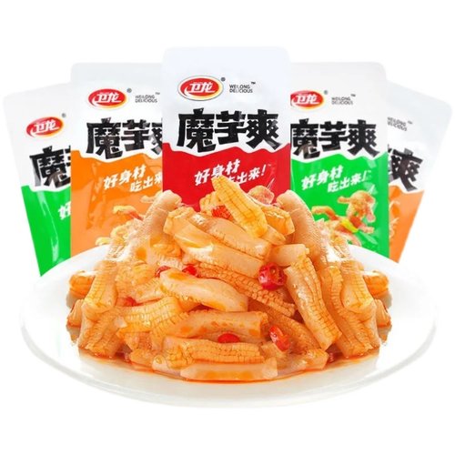 卫龙魔芋爽散装称重2斤约60包魔芋丝素毛肚辣条香辣麻辣酸辣零食 - 图3