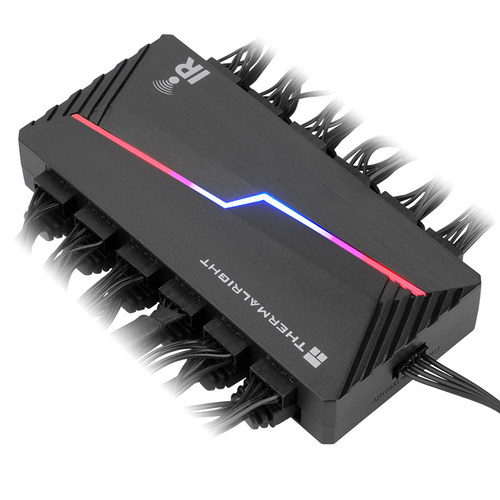 利民ARGB FAN HUB X12 IR 风扇集线器ARGB控制器PWM温控带遥控器 - 图0
