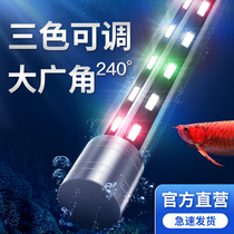 FISH TANK LAMP LED LIGHT SHINING WATER FAMILY CASE DIVING LIGHT WATER STRAW LAMP WATERPROOF RED DRAGON LIGHT TUBE BRIGHTENING SEVEN COLORFUL FISH SMALL