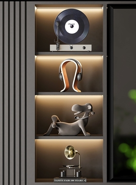 现代轻奢客厅电视柜音乐主题摆件