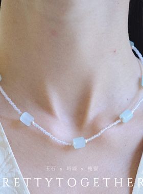 透润天然玉石碧玺玛瑙