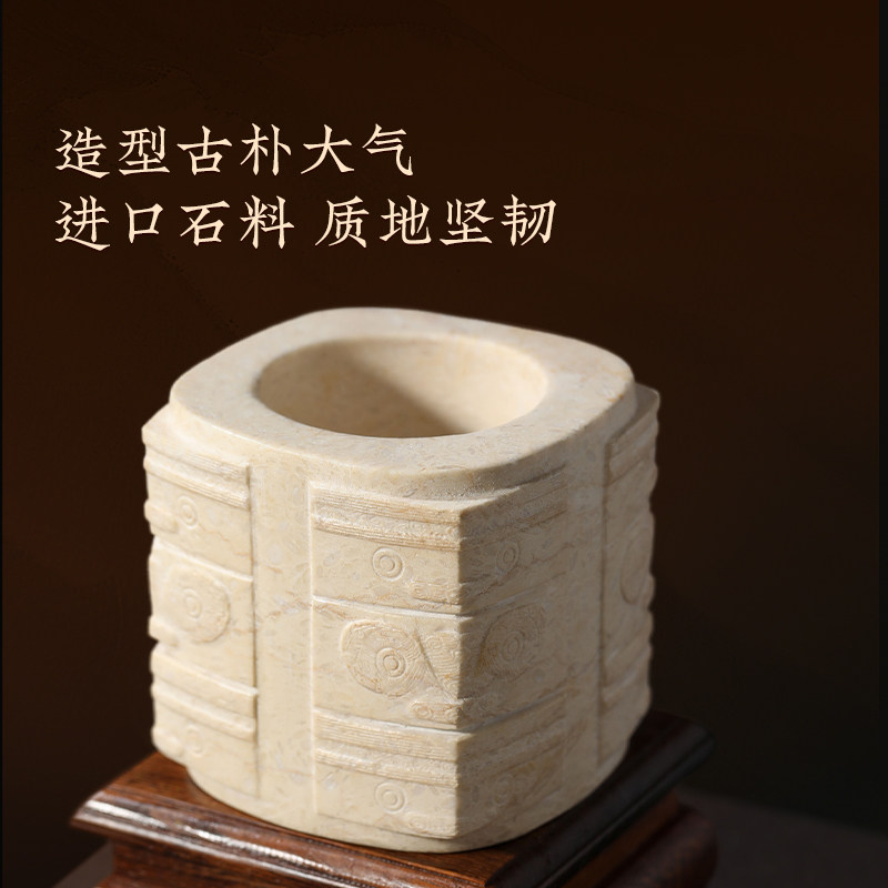 良渚博物院玉琮玉器玉石雕刻文物桌面摆件工艺品送长辈新年礼物