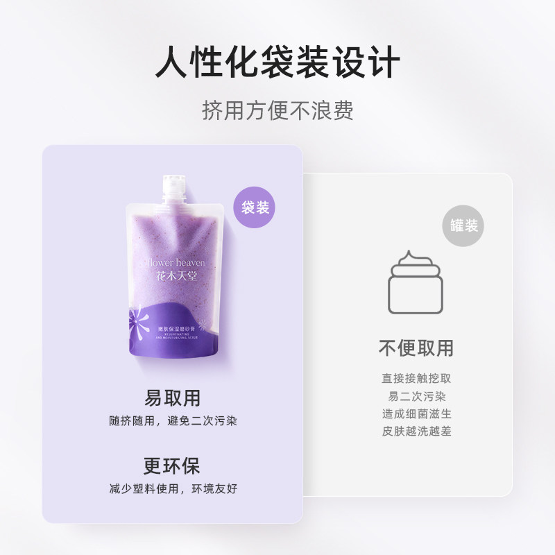花木天堂磨砂膏女男嫩白全身烟酰胺 花木天堂身体磨砂