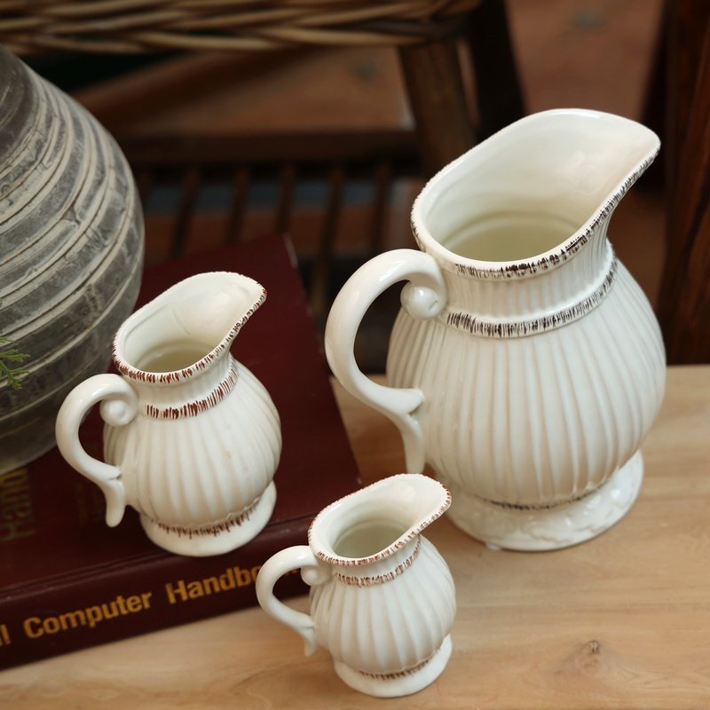 田园地中海花壶陶瓷瓶欧式极简主义花器家居软装装饰瓶插花壶摆件,淘宝优惠券,粉丝福利购,淘宝优惠卷