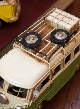 创意铁艺巴士公交家居装饰摆件