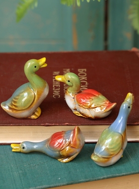 陶瓷迷你装饰微景观可爱小鸭子