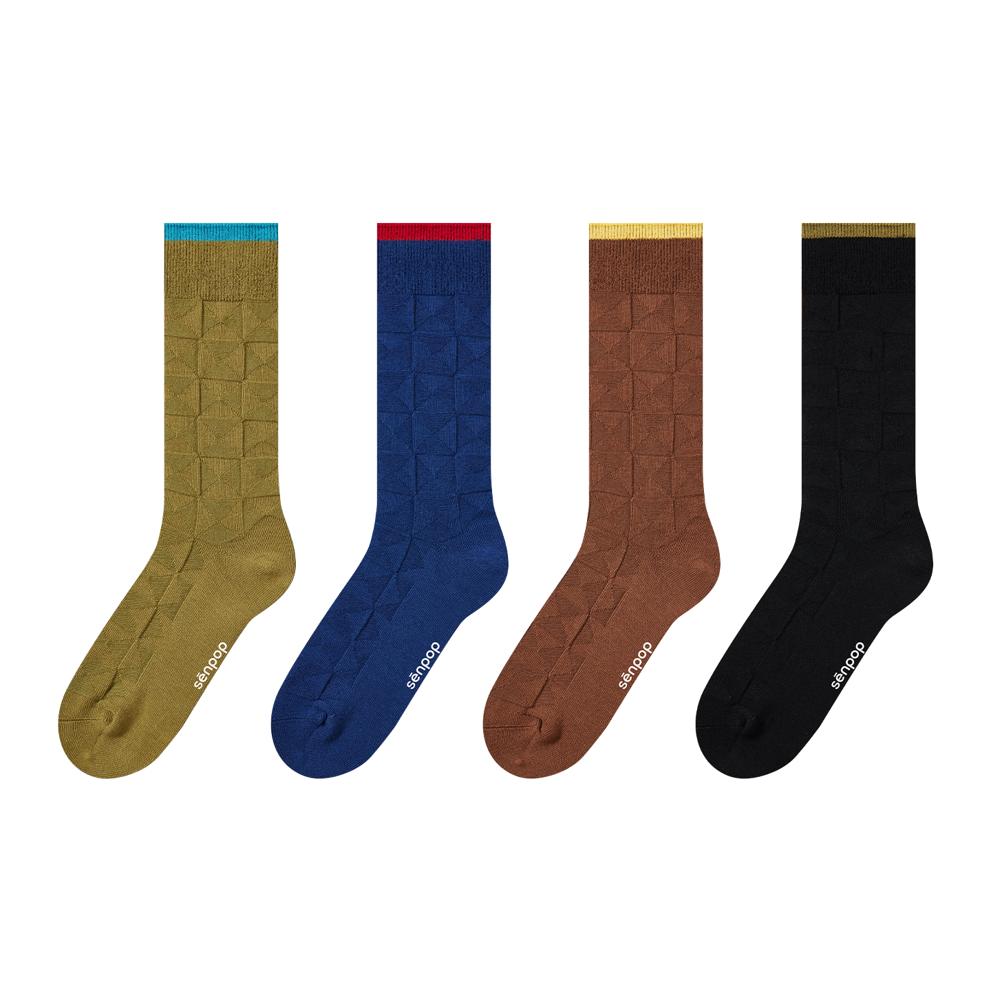 上森中筒袜棕色袜子女堆堆袜美拉德配玛丽珍鞋袜春秋款撞色肌理袜 - 图3