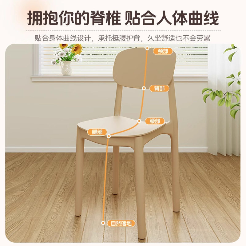 家用加厚塑料餐椅餐桌休闲吃饭椅子网红现代简约餐厅商用凳子靠背,淘宝优惠券,粉丝福利购,淘宝优惠卷
