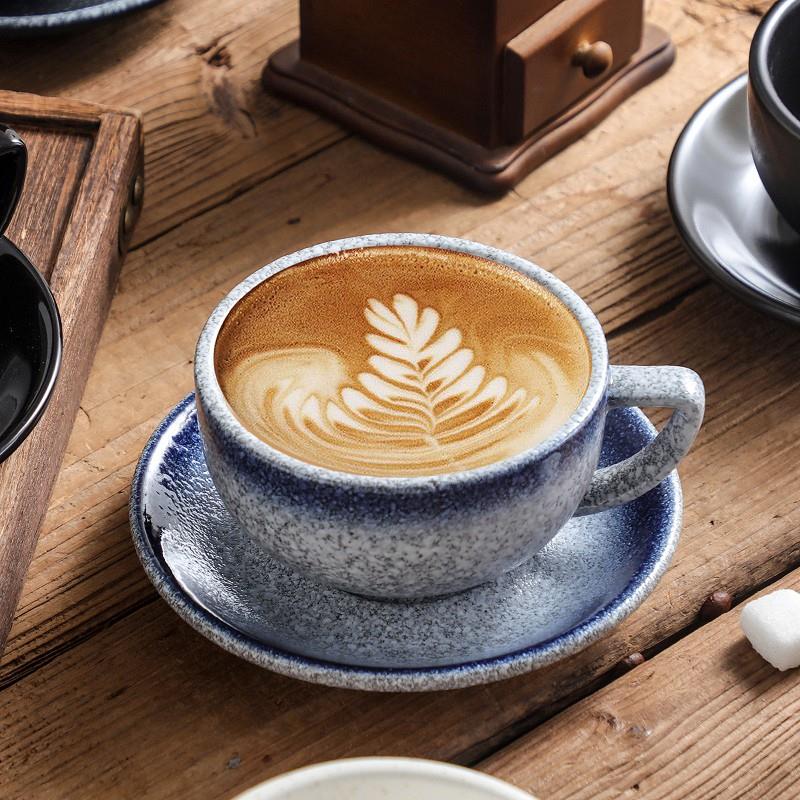 日式泽田卡布奇诺320ml咖啡杯拿铁陶瓷比赛创意花式咖啡拉花杯子-图0