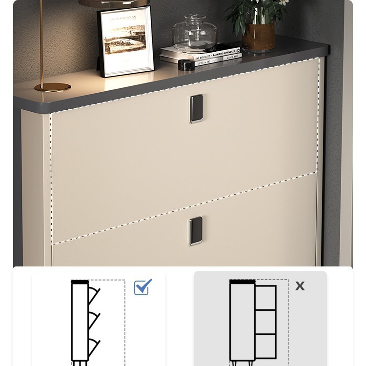 超薄翻斗式鞋柜家用门口入户窄款收纳省空间2022爆款新款鞋架 - 图1