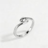 S925 sterling silver oriental aesthetic snake ring retro national style silver ornaments temperament plain ring tail ring