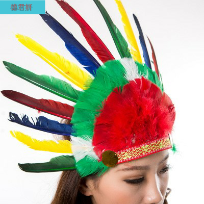 六一儿童演出服装印第安猎人豹纹表 德君妍民族服装/舞台装