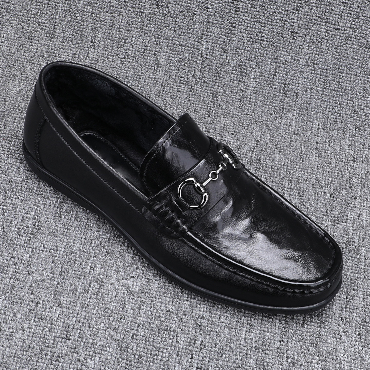 真皮豆豆鞋男款潮流百搭冬季加绒保暖一脚蹬软底休闲皮鞋男乐福鞋,淘宝优惠券,粉丝福利购,淘宝优惠卷