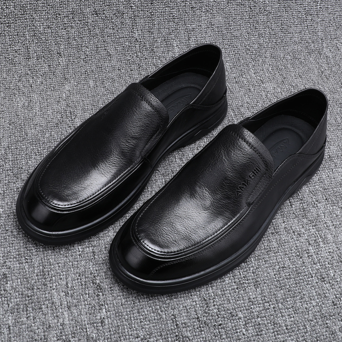 一脚蹬男鞋2026新款纯牛皮百搭透气商务休闲皮鞋软底轻便男乐福鞋,淘宝优惠券,粉丝福利购,淘宝优惠卷