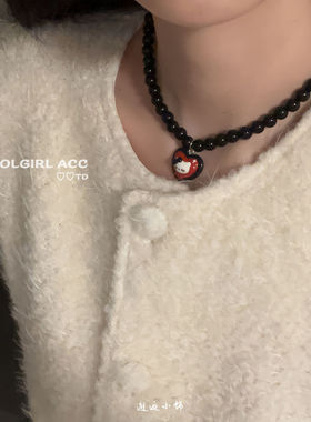 韩系ins小众高级感锁骨链夏日多巴胺系列彩色趣味项链甜酷女配饰