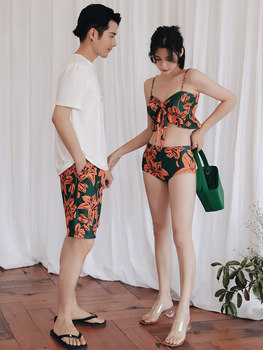 ຄູ່ຜົວເມຍ swimsuit ຮ້ອນພາກຮຽນ spring 2023 ໃຫມ່ sexy ຄູ່ຜົວເມຍຊຸດລອຍນ້ໍາຫາດຊາຍ pants seaside swimsuit