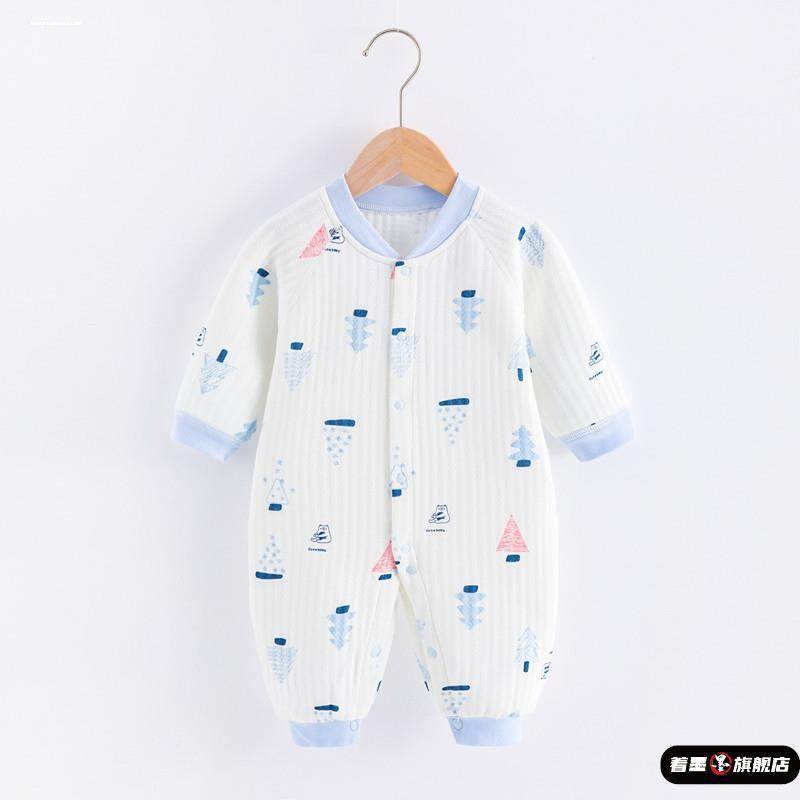 新生婴儿连身衣服春秋加厚新生儿和尚服睡衣保暖夹棉宝宝哈衣爬服,淘宝优惠券,粉丝福利购,淘宝优惠卷