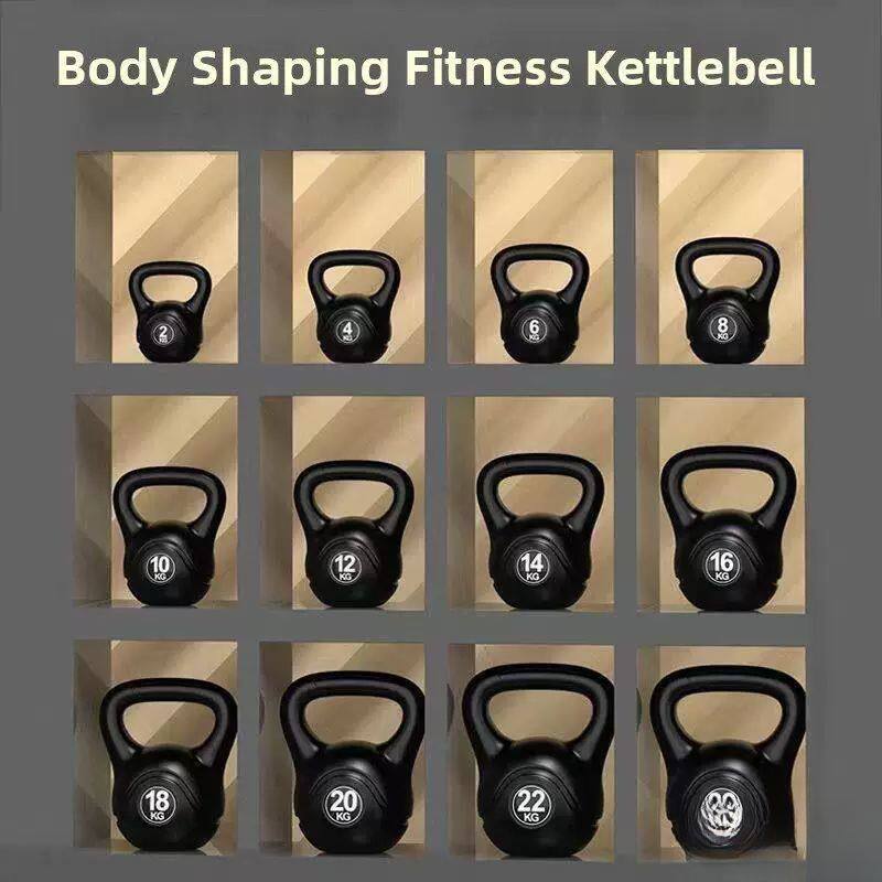 Women's squat shaping fitness kettlebell soft rubber home kettle dumbbell training arm lifting body strength training equipment