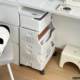 Printer storage rack Office floor-standing cart file storage rack Multi-layer movable storage rack under table