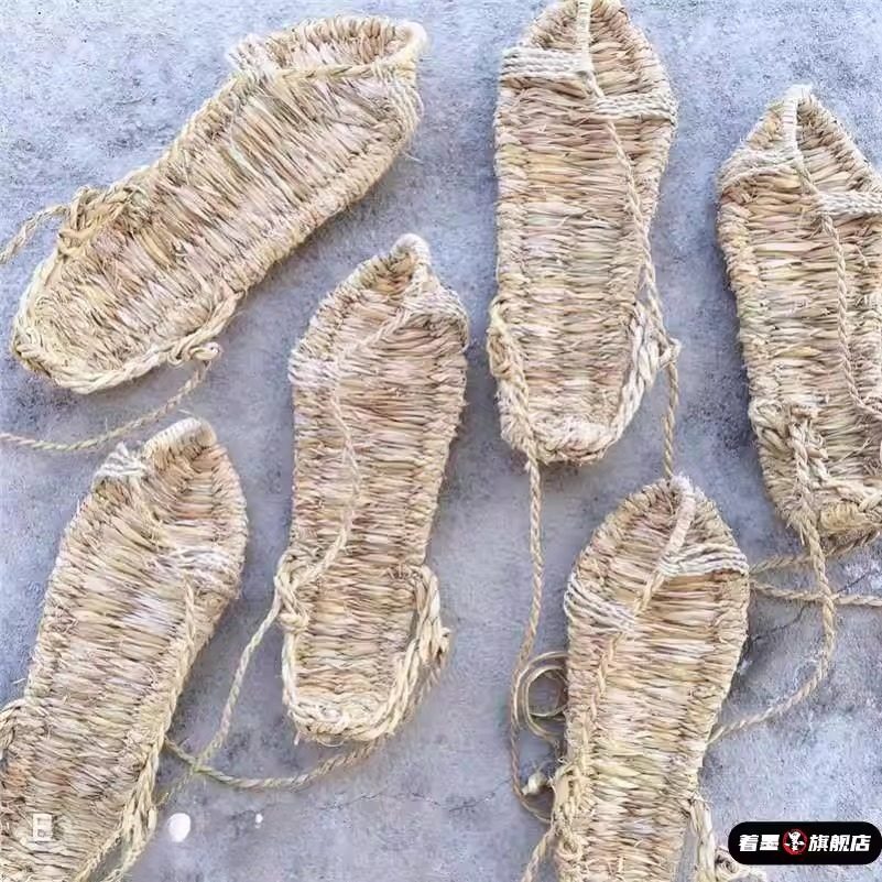 老式手工编织草鞋男款鞋纯竹麻草编凉鞋夏季透气休闲复古怀旧潮流,淘宝优惠券,粉丝福利购,淘宝优惠卷