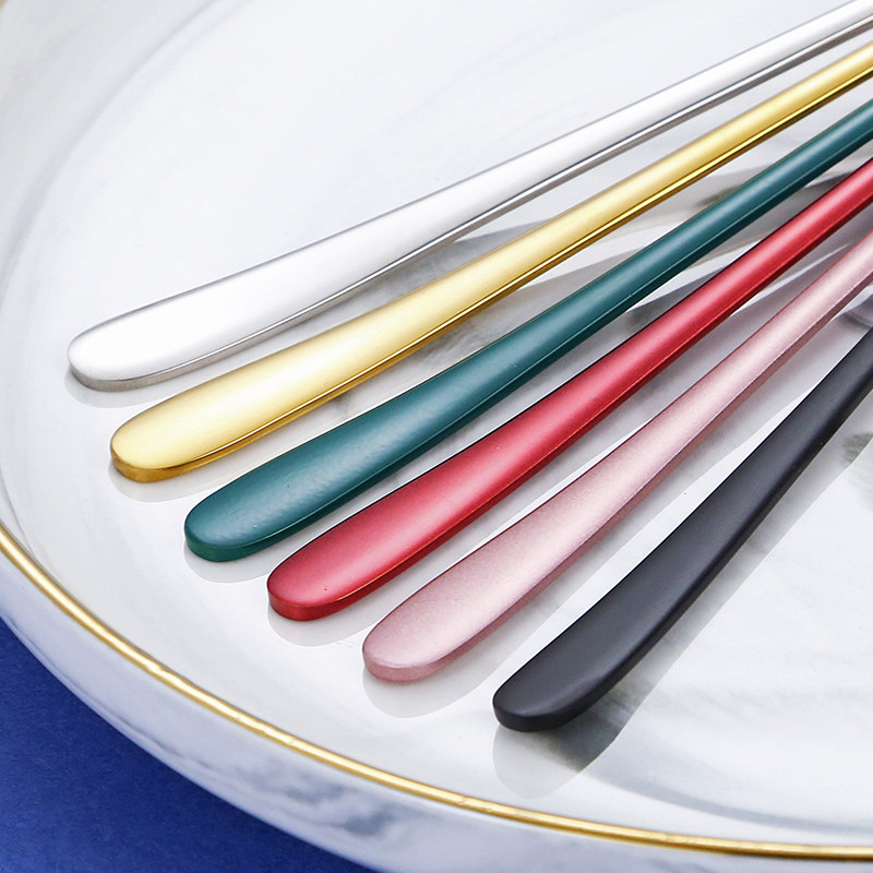 加厚304不锈钢叉子勺子创意汤勺可爱家用网红韩式长柄主餐西瓜勺,淘宝优惠券,粉丝福利购,淘宝优惠卷