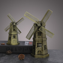 Retro Dutch Windmill Model Living Room Wine Cabinet TV Cabinet Decorations Mercy Cafe Creative Handiwork Furnishing