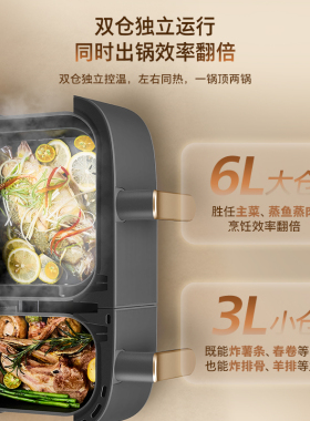 飞利浦双仓正品空气炸锅蒸烤一体