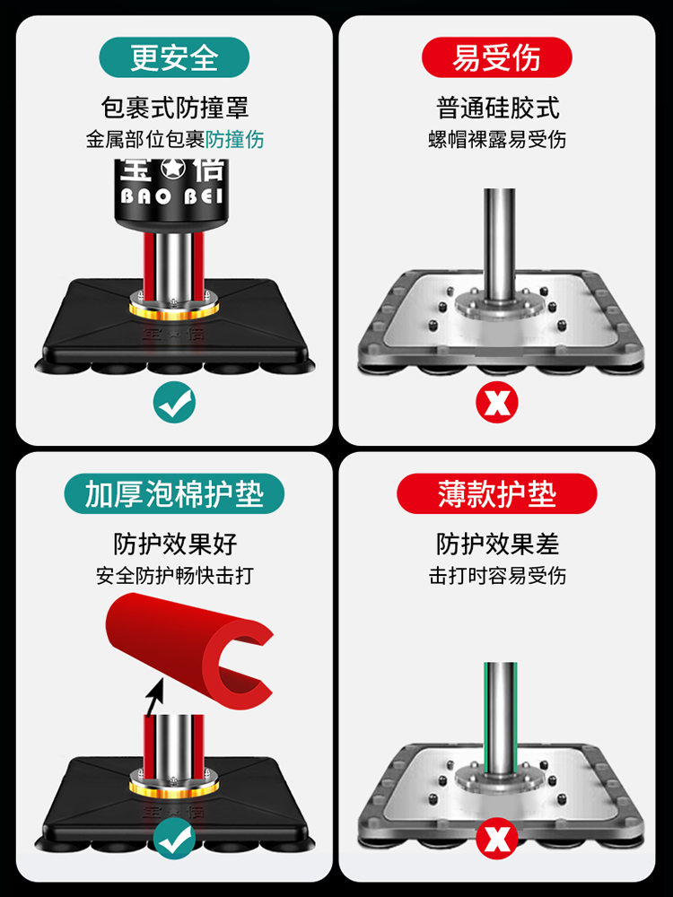 儿童拳击沙袋家用散打立式不倒翁沙包小孩拳靶跆拳道搏击训练器材-图2