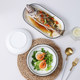 Large ceramic simple and light luxury steamed fish plate