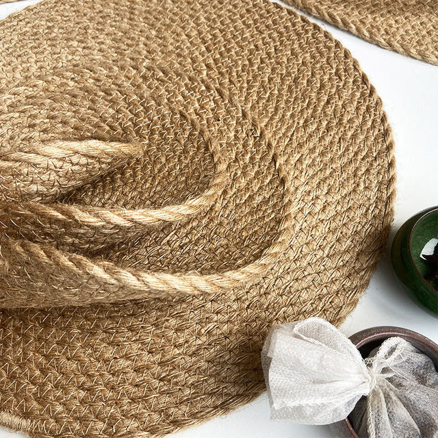Japanese hand-woven high-temperature resistant round casserole cushion