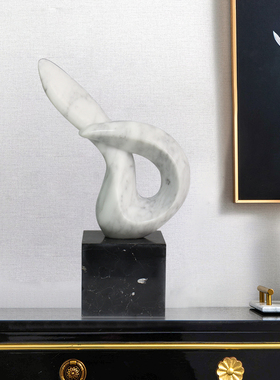 大堂样板房电视柜玄关软装饰品