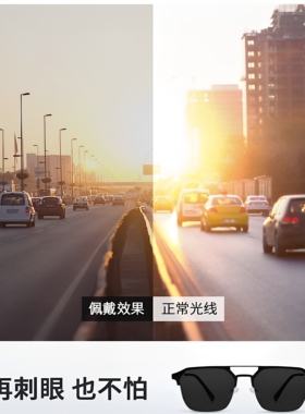 双梁近视墨镜男款有度数高级感ins痞帅司机开车钓鱼专用太阳眼镜
