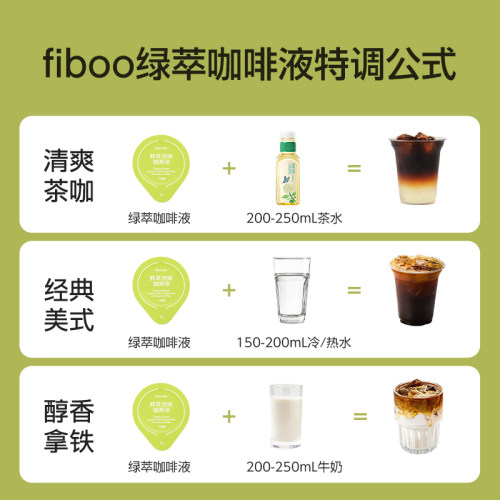 【下拉领优惠】fiboo她练浓缩咖啡液无糖0脂速溶黑咖啡代谢美式 - 图3