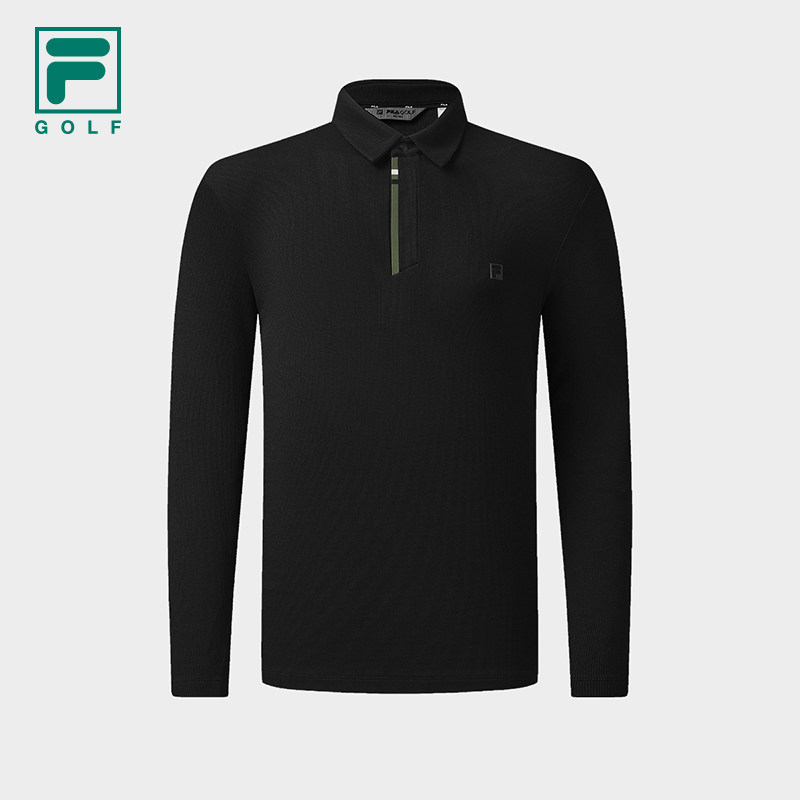 FILA 斐乐官方男子针织长袖POLO衫2025冬新款高尔夫运动防晒上衣,淘宝优惠券,粉丝福利购,淘宝优惠卷
